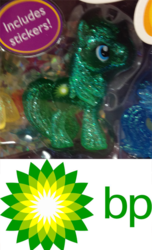 Size: 400x659 | Tagged: safe, emerald ray, blind bag, british petroleum, crystal empire, irl, photo, toy