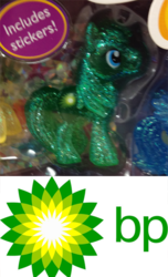 Size: 400x659 | Tagged: safe, emerald ray, g4, blind bag, british petroleum, crystal empire, irl, photo, toy