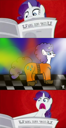 Size: 363x700 | Tagged: safe, artist:php192, edit, edited screencap, screencap, rarity, pony, unicorn, g4, ponyville confidential, 70s, afro, female, frority, horn, i'll destroy her, mare, meme, open mouth, solo