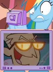 Size: 563x765 | Tagged: safe, rainbow dash, pony, g4, dexter's dad, dexter's laboratory, exploitable meme, meme, tv meme