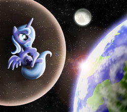 Size: 1280x1134 | Tagged: safe, artist:dcpip, princess luna, pony, g4, 2001: a space odyssey, female, solo, space, star child