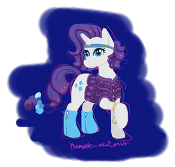 Size: 500x478 | Tagged: safe, artist:kamaete-ink, rarity, pony, g4, 60s, hippie, peace, solo