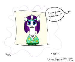 Size: 1280x1067 | Tagged: safe, artist:theoneforgedfromvhs, rarity, pony, g4, 60s, hippie, peace, solo