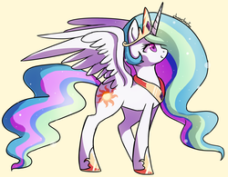 Size: 2126x1658 | Tagged: safe, artist:sharmie, princess celestia, pony, g4, female, solo