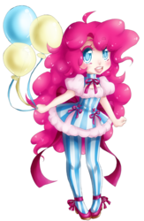 Size: 650x1000 | Tagged: safe, artist:rap1993, pinkie pie, human, g4, clothes, female, humanized, simple background, socks, solo, thigh highs, transparent background