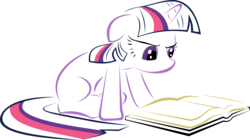 Size: 9990x5591 | Tagged: safe, artist:up1ter, twilight sparkle, pony, unicorn, g4, absurd resolution, book, female, floppy ears, hooves, horn, lineart, mare, simple background, sitting, solo, transparent background, vector