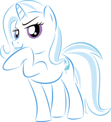 Size: 9015x9947 | Tagged: safe, artist:empty-10, artist:up1ter, trixie, pony, unicorn, g4, absurd resolution, female, hooves, horn, lineart, mare, simple background, smiling, solo, transparent background, vector