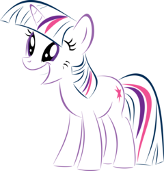 Size: 9859x10261 | Tagged: safe, artist:up1ter, twilight sparkle, pony, unicorn, g4, absurd resolution, female, grin, hooves, horn, lineart, mare, simple background, smiling, solo, transparent background, vector