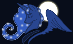 Size: 900x540 | Tagged: safe, artist:yuzukimadoko, princess luna, pony, g4, bust, eyes closed, female, profile, solo