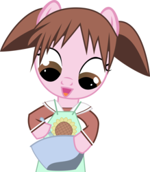 Size: 4397x5008 | Tagged: safe, artist:tensaioni, pony, absurd resolution, azumanga daioh, duo, mihama chiyo, ponified, simple background, transparent background