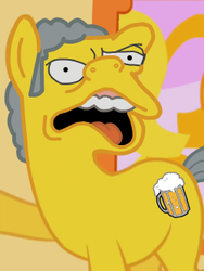 Size: 250x332 | Tagged: safe, earth pony, pony, alcohol, beer, faic, male, moe syzlak, ponified, solo, the simpsons