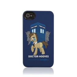 Size: 1000x1000 | Tagged: safe, doctor whooves, time turner, earth pony, pony, g4, iphone case, irl, male, merchandise, photo, stallion, statue, weeping angel, welovefine