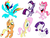 Size: 1600x1200 | Tagged: safe, artist:nocturnalmeteor, applejack, fluttershy, pinkie pie, rainbow dash, rarity, twilight sparkle, g4, mane six, simple background