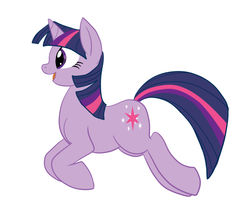 Size: 764x663 | Tagged: safe, artist:zombiethegreat, twilight sparkle, pony, unicorn, g4, female, mare, open mouth, simple background, solo, unicorn twilight, white background