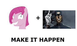 Size: 1337x796 | Tagged: safe, pinkie pie, g4, bubble berry, bubblini davinci berry, exploitable meme, hellsing, jan valentine, make it happen, meta, pinkamena diane pie, rule 63