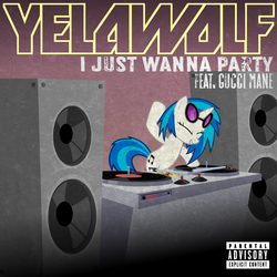 Size: 800x800 | Tagged: safe, artist:adrianimpalamata, dj pon-3, vinyl scratch, g4, gucci mane, yelawolf