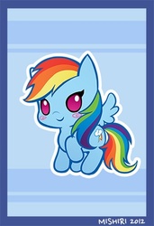 Size: 300x439 | Tagged: safe, artist:mishiri, rainbow dash, g4, chibi, cute, dashabetes