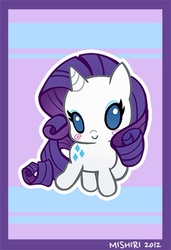 Size: 300x439 | Tagged: safe, artist:mishiri, rarity, pony, g4, chibi, cute, solo