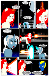 Size: 792x1224 | Tagged: safe, artist:dekomaru, trixie, oc, oc:hazel lulamoon, oc:iniduoh, oc:venus, comic:the greatest gift, g4, comic, what happens in haygas