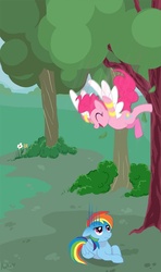 Size: 600x1013 | Tagged: safe, artist:autumnology, pinkie pie, rainbow dash, g4