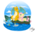 Size: 2762x2552 | Tagged: safe, artist:blood-asp0123, fluttershy, dragonite, kingdra, g4, crossover, high res, pokémon