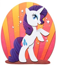 Size: 555x630 | Tagged: safe, artist:tsurime, rarity, pony, unicorn, g4, felt, female, mare, rearing, solo