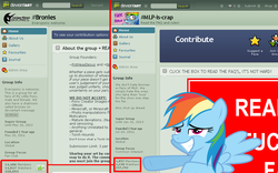 Size: 1280x800 | Tagged: safe, rainbow dash, pegasus, pony, g4, bedroom eyes, deviantart, female, haters gonna hate, random, smiling, solo