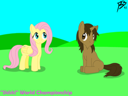 Size: 640x480 | Tagged: safe, artist:sdych, fluttershy, oc, oc:dream catcher, pony, unicorn, g4