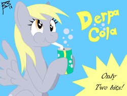 Size: 640x480 | Tagged: safe, artist:sdych, derpy hooves, pegasus, pony, g4, drinking, female, mare