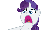 Size: 500x309 | Tagged: safe, artist:bobarella, rarity, pony, unicorn, g4, ponyville confidential, animated, female, i'll destroy her, reaction image, simple background, solo, transparent background, vibrating, zoom in