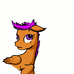 Size: 500x500 | Tagged: safe, artist:mls-classics, scootaloo, g4, animated, ear flick, female, talking