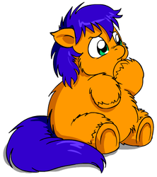 Size: 400x450 | Tagged: safe, artist:marcusmaximus, fluffy pony, confused, fluffy pony original art