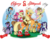 Size: 1024x800 | Tagged: safe, artist:blood-asp0123, apple bloom, applejack, braeburn, fluttershy, little strongheart, pinkie pie, rainbow dash, rarity, spike, twilight sparkle, bison, buffalo, dragon, earth pony, pegasus, pony, unicorn, g4, boots, calgary stampede, cowboy, cowboy boots, cowboy hat, cowgirl, cowgirl outfit, hat, saloon pinkie, shoes, western