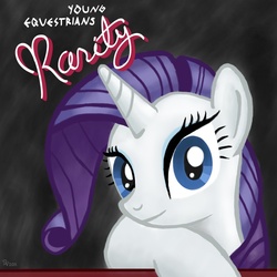Size: 800x800 | Tagged: safe, artist:kefkafloyd, rarity, pony, unicorn, g4, album cover, bust, david bowie, female, leaning, mare, ponified, ponified album cover, solo, young americans