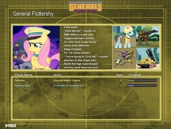 Size: 640x480 | Tagged: safe, fluttershy, g4, command and conquer, command and conquer: generals, crossover, general, loading screen