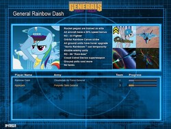 Size: 620x465 | Tagged: safe, rainbow dash, g4, command and conquer, command and conquer: generals, crossover, general, loading screen