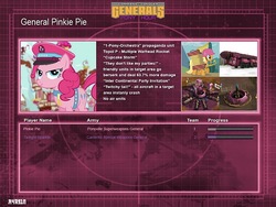 Size: 640x480 | Tagged: safe, pinkie pie, g4, command and conquer, command and conquer: generals, crossover, general, loading screen