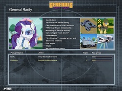 Size: 640x480 | Tagged: safe, rarity, g4, command and conquer, command and conquer: generals, crossover, loading screen