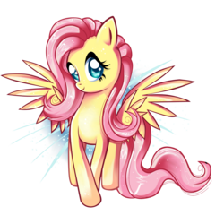 Size: 2056x2056 | Tagged: safe, artist:anthocat, fluttershy, pegasus, pony, g4, abstract background, cute, female, high res, mare, shyabetes, simple background, solo, spread wings, transparent background, wings