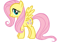 Size: 900x635 | Tagged: safe, artist:chromadancer, fluttershy, pegasus, pony, g4, female, mare, simple background, smiling, solo, spread wings, transparent background, wings