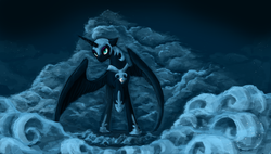 Size: 1000x567 | Tagged: safe, artist:clockworknightmare, nightmare moon, alicorn, pony, g4