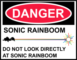 Size: 10800x8372 | Tagged: safe, artist:uxyd, rainbow dash, g4, absurd resolution, sign, sonic rainboom