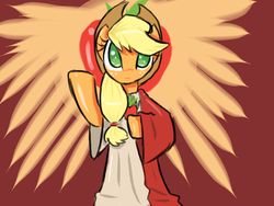 Size: 640x480 | Tagged: safe, artist:acharmingpony, applejack, g4, crossover, jesus christ, parody, ponified