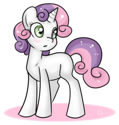 Size: 1239x1295 | Tagged: safe, artist:rannarbananar, sweetie belle, pony, unicorn, g4, female, filly, foal, simple background, solo, transparent background