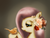 Size: 1500x1146 | Tagged: safe, artist:fra-92, fluttershy, bird, g4, flower