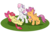 Size: 2538x1674 | Tagged: safe, artist:shadwag, apple bloom, scootaloo, sweetie belle, earth pony, pegasus, pony, unicorn, g4, cutie mark crusaders, eyes closed, feather, female, filly, simple background, tickling, transparent background