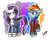 Size: 1394x1106 | Tagged: safe, artist:galaxyart, rainbow dash, rarity, pegasus, pony, unicorn, g4, clothes