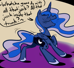 Size: 770x700 | Tagged: safe, artist:darkponysoul, artist:tess, princess luna, pony, g4, black eyed peas, butt, female, moonbutt, plot, solo