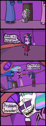 Size: 582x1600 | Tagged: safe, artist:hulderin, lyra heartstrings, princess celestia, princess luna, spike, twilight sparkle, g4, baby, baby spike, comic, crossover, invader zim, parody, trollestia