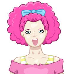 Size: 600x600 | Tagged: safe, artist:zomgmad, pinkie pie, human, g4, clothes, female, humanized, simple background, solo, transparent background